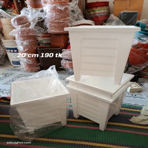 চার কোনা প্লাস্টিকের টব- Square - Plastic - Planter - pots